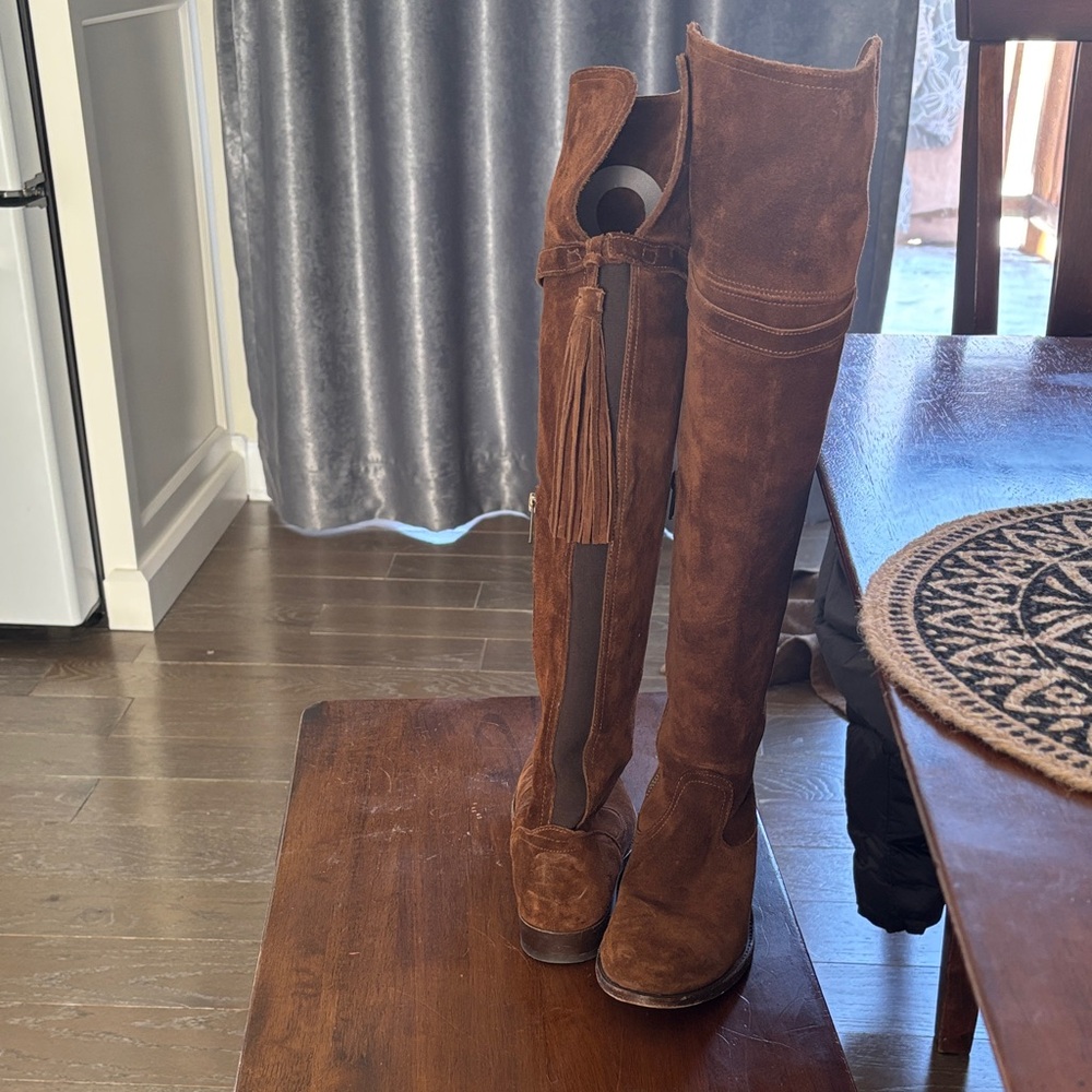 Frye Brown Suede Ankle Boots - Picture 5 of 15